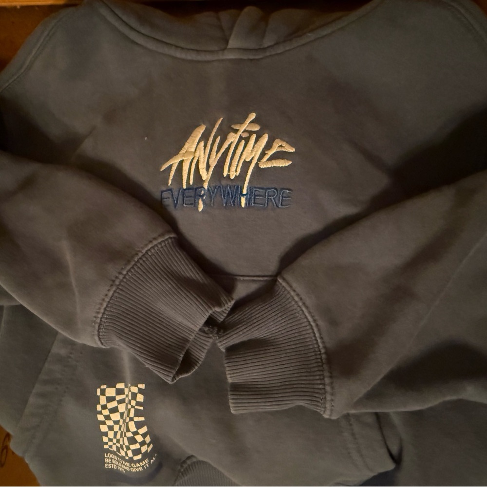 Zara Charcoal Fleece-Lined Top